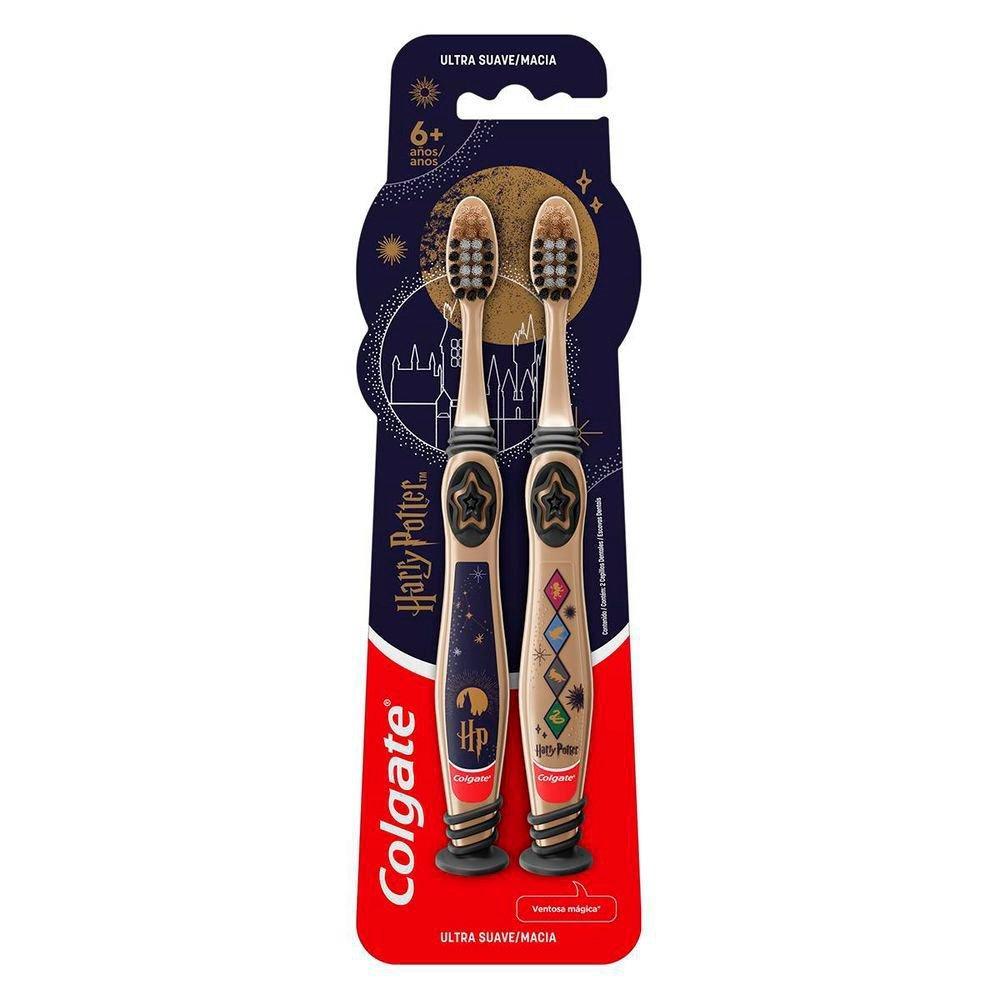 Escova Colgate Harry Potter 6+ Anos Ultra Suave Macia - Embalagem com 2 Unidades