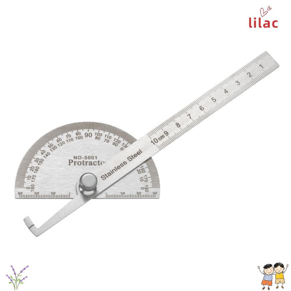 LILAC Angle Finder Transferidor Matemática Multifuncional Cabeça Redonda Rotativa