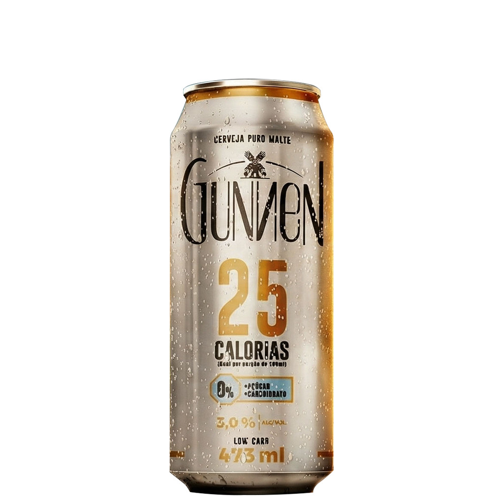Cerveja Gunnen Puro Malte Zero Açúcar Lata 473ml