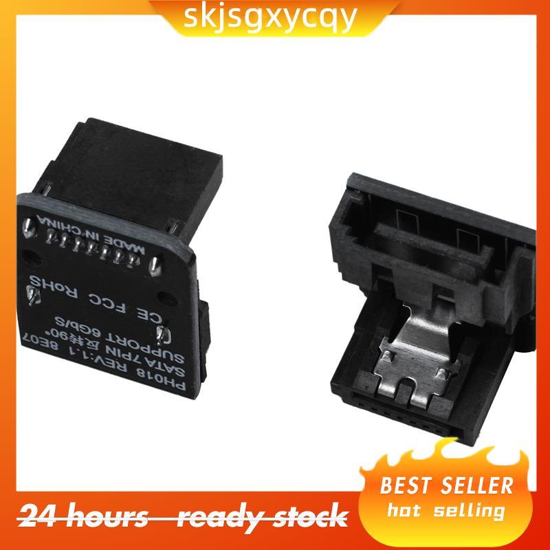Sata 7 Pinos Fêmea Para Macho Adaptador Angular De 90 Graus Placa-Mãe Desktops Ssd Hdd