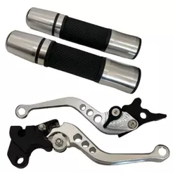 Kit Manete Esportivo Manopla Peso Longo Nx400 Falcon Tornado Bros 150/160 Xre 300 Disco