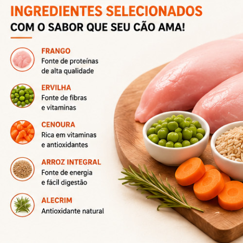 Ração Úmida Pet Delícia Jardineira Frango Cães 320g — imagem 2 de 2