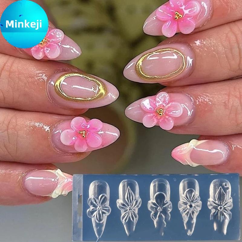Milleji Silicone 3D Hibisco Flor Molde De Unhas Para Resina Arte Na Moda Design DIY Manicure Acessório Extravagantes br