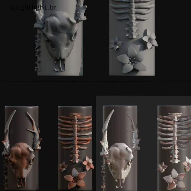 [brightlight.br] Molde De Silicone 3D Para Arte Em Unhas , Osso De Coluna Gótica , Costelas De Múmia , Design Fácil De D