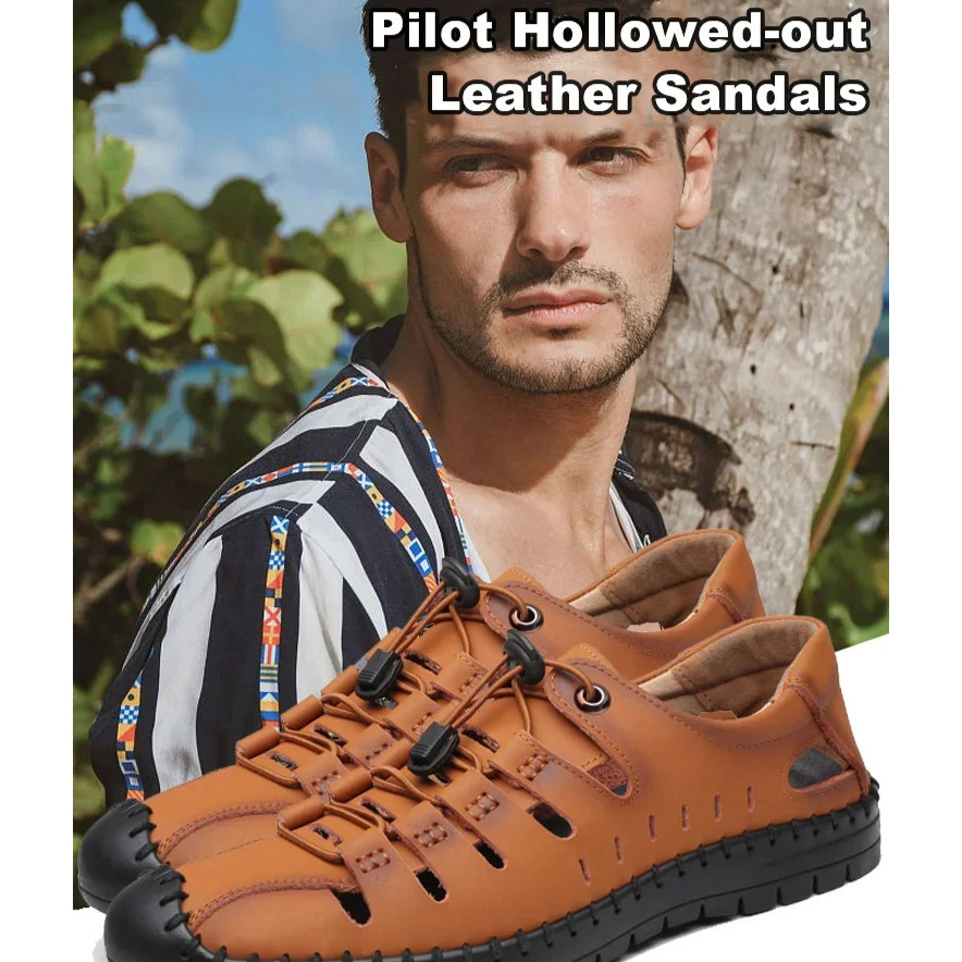 【Design Oco Moderno】[Quick-Dry Comfort] Sandálias Masculinas/Sapatos de Praia/Respirável/Leve