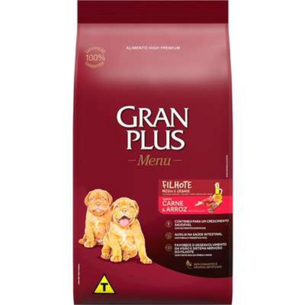 Ração GranPlus Menu Carne e Arroz para Cães Filhotes 15kg