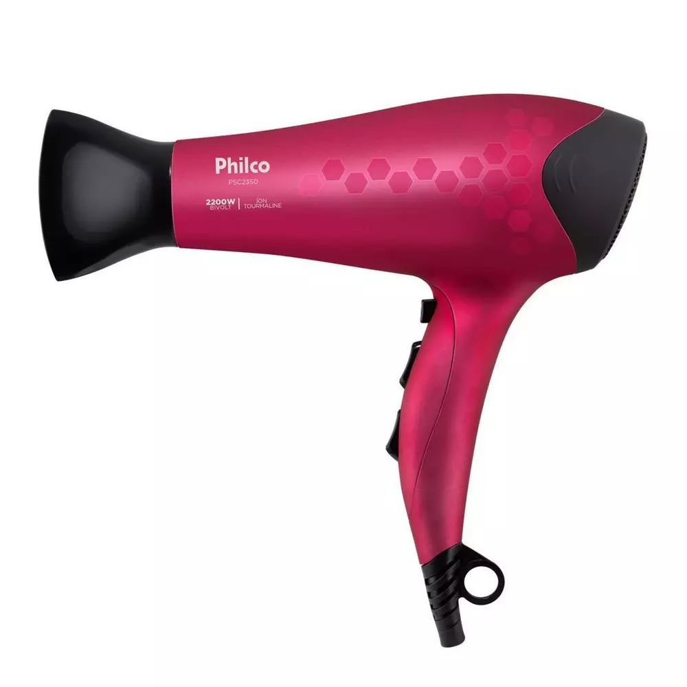 Secador de Cabelos Philco Íons Tourmaline 2200W Bivolt PSC2350