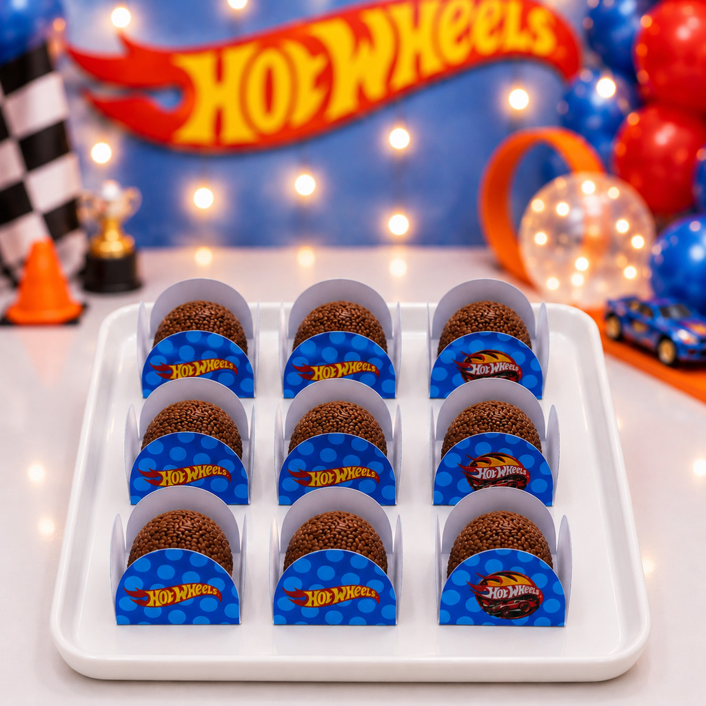 Forminha de Doces Personalizadas Hot Wheels /Lembrancinha de Festa /Aniversário
