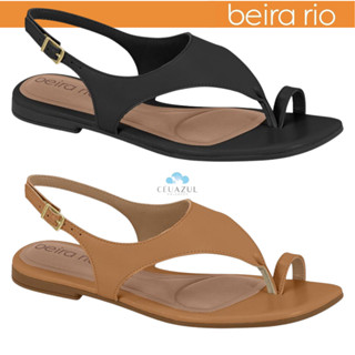 Sandália Rasteira Beira Rio Feminina Tira Dedo Conforto em Oferta na Shopee