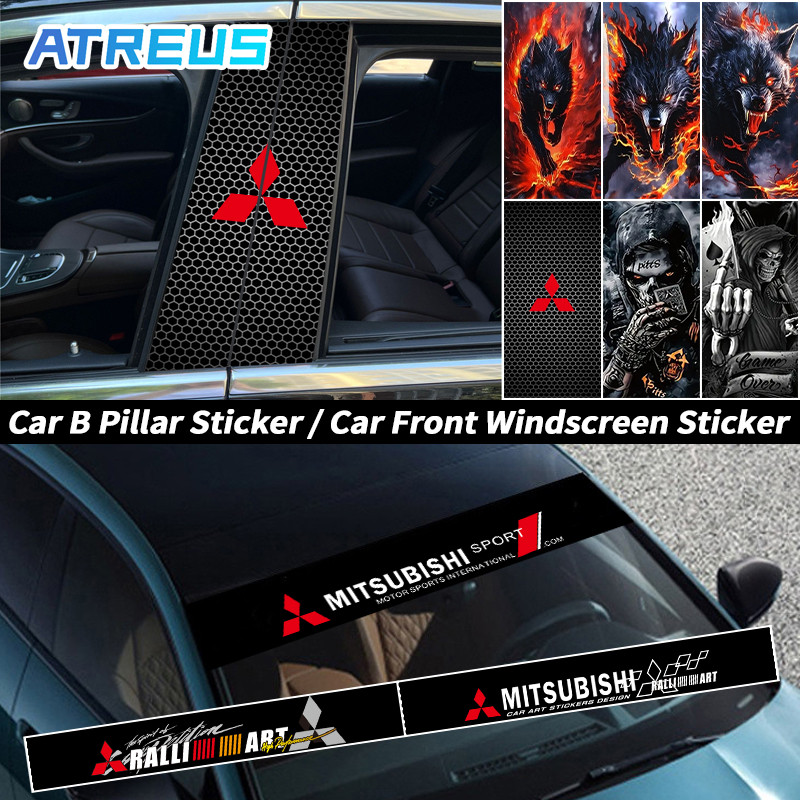 Para Mitsubishi Decorativo Adesivos Adesivo De Coluna Porta Carro Adesivo Carro Para-Brisa Decalque Película Protetora