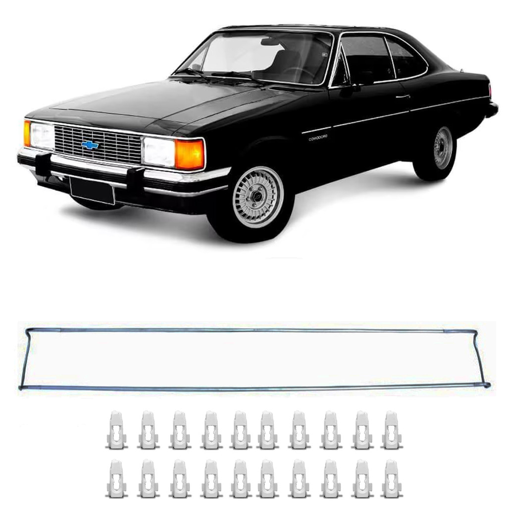 Kit Friso + Presilha Farol Pisca Grade Opala Caravan 80 87