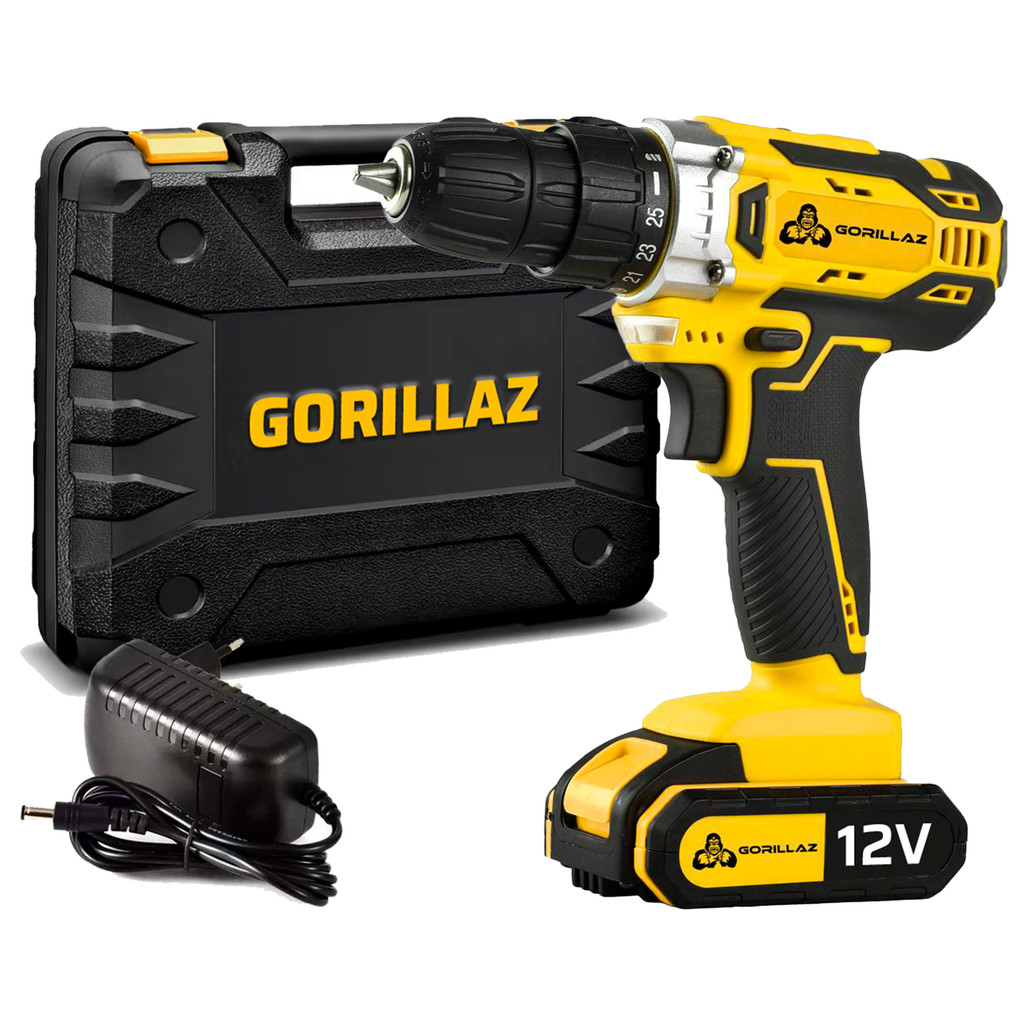 Furadeira Parafusadeira Com Impacto Sem Fio Bateria 12v 3/8 Bivolt