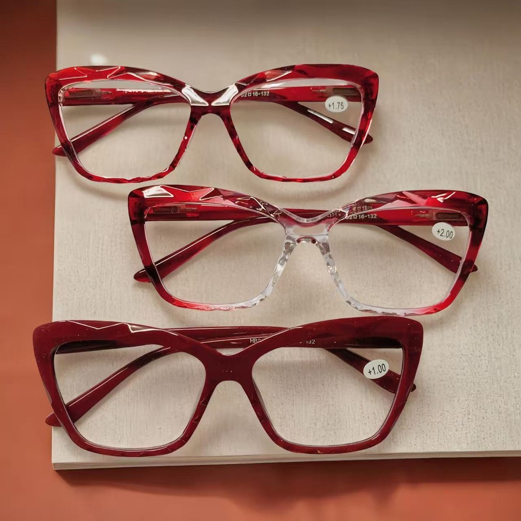 Óculos vermelho de Leitura com grau pra perto  Feminino Colorido Leitura Descanso