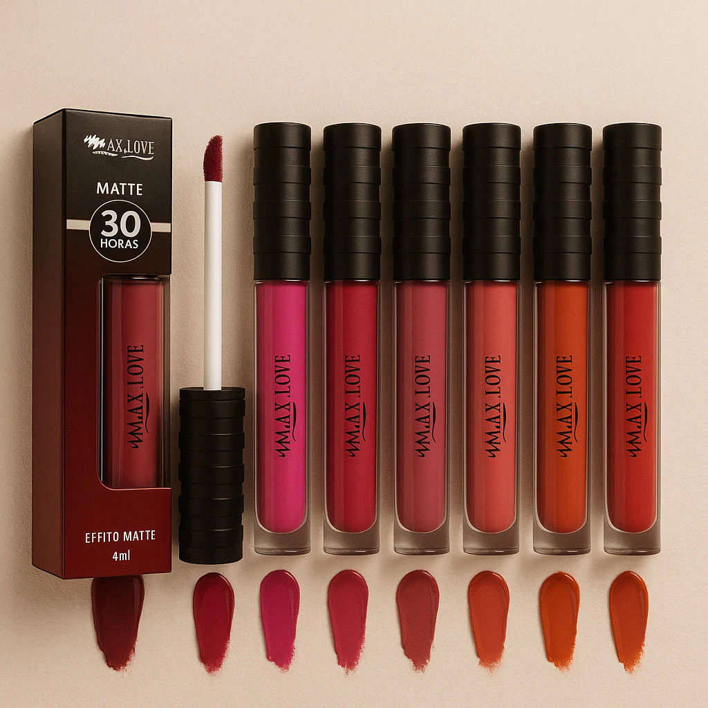 Batom Líquido Matte 30 HORAS Max Love 4ml - Diversas Cores — imagem 1