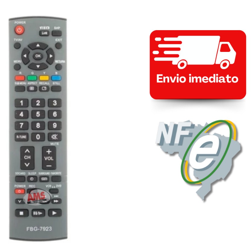 Controle Remoto Para Tv Plasma Panasonic Viera Th-42pv70lb