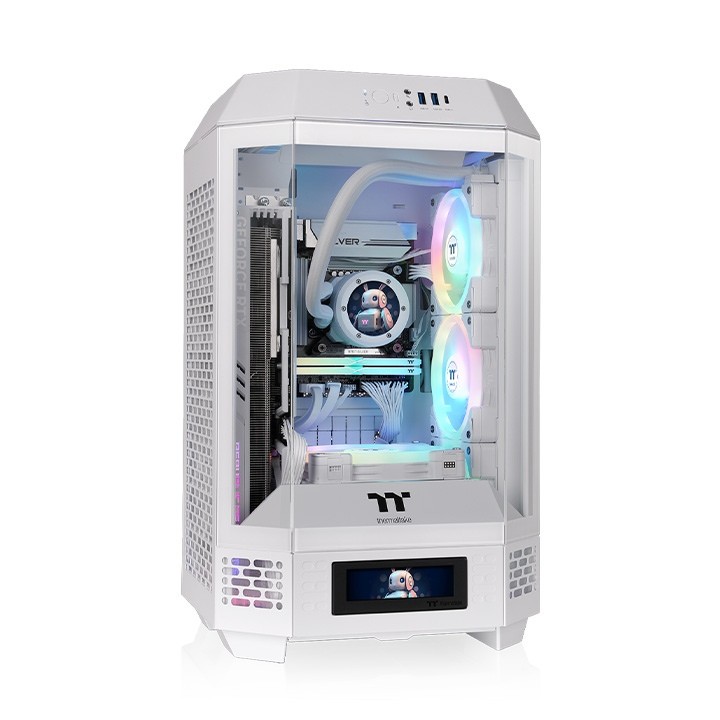 Gabinete Thermaltake  Mini Tower 250 , Painel de Vidro  2x Fans 120mm Snow White - CA-1Z9-00S6WN-00
