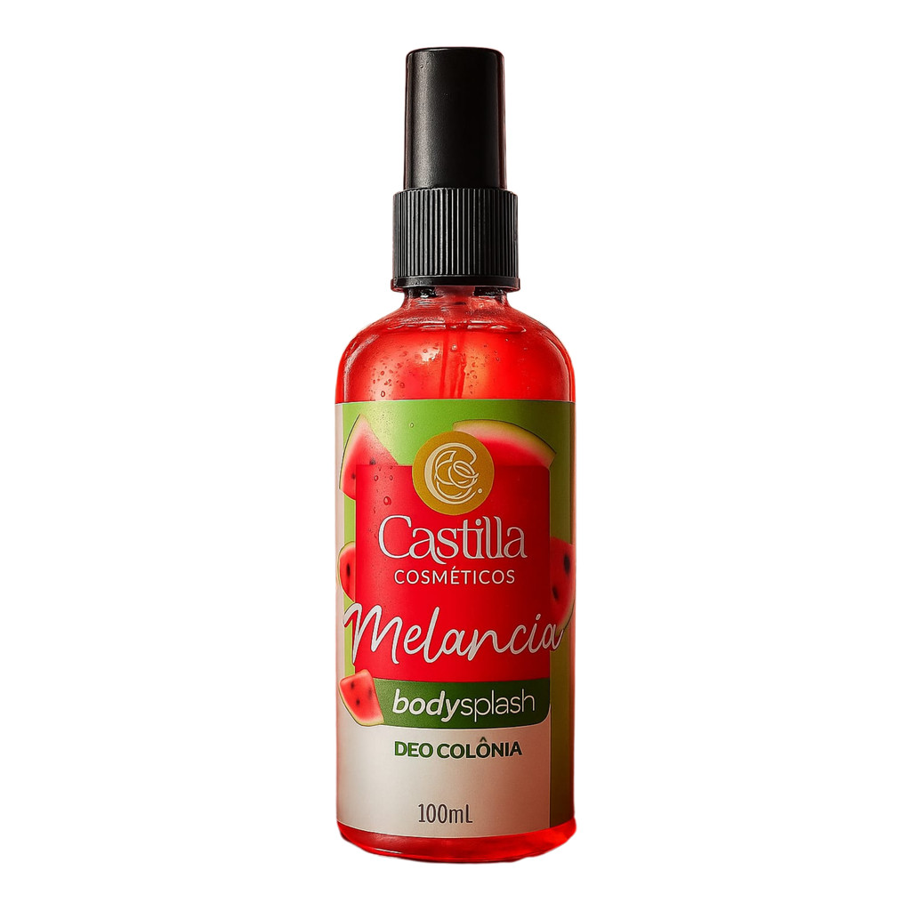 Body Splash Melancia Castilla Cosméticos 100mL | Deo Colônia Refrescante - Fragrância Floral-Frutal