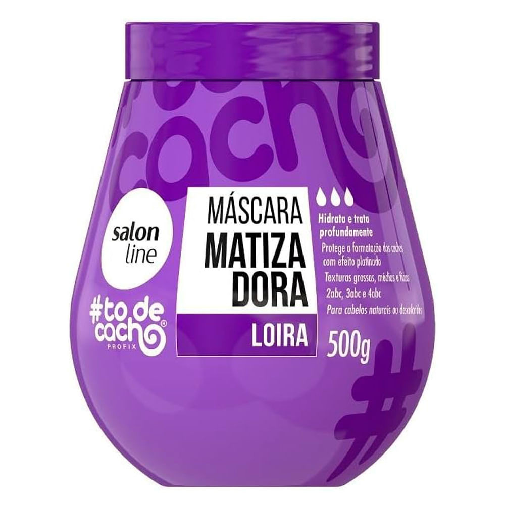 Máscara Capilar Matizadora Salon Line To de Cacho Loira 500g