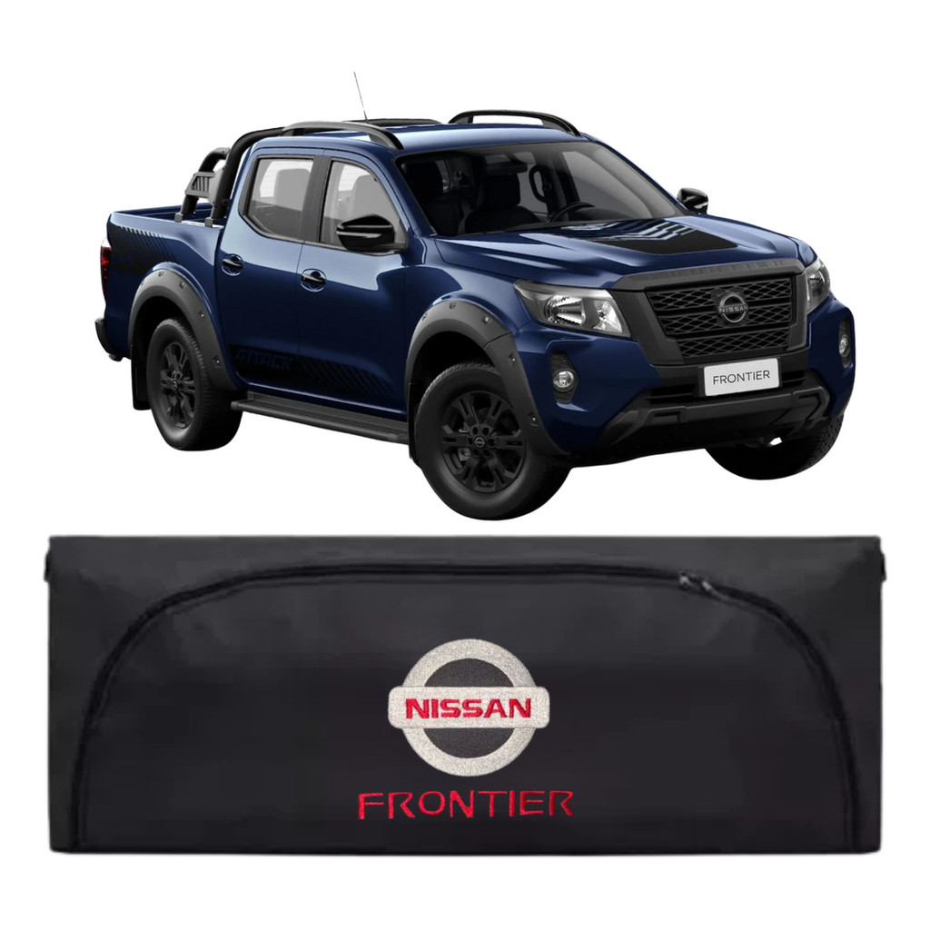 Bolsa Bagagens Super Premium Caçamba Frontier 2021/2026 380 Litros Bordado