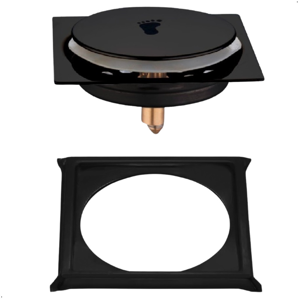 RALO CLICK QUADRADO 10X10 PRETO + PORTA GRELHA