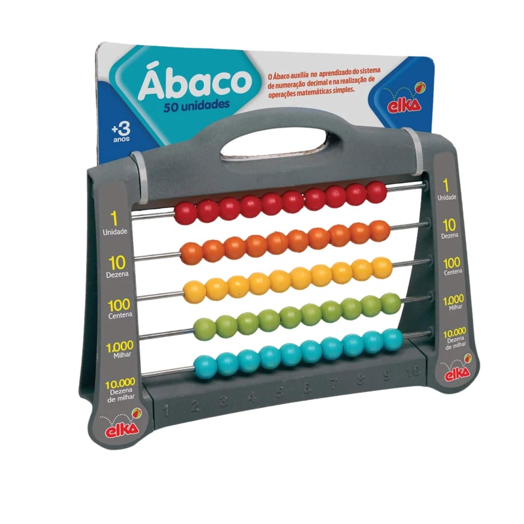 Brinquedo Escolar Pedagógico Ábaco 50 Elka - 1001 em Oferta na Shopee
