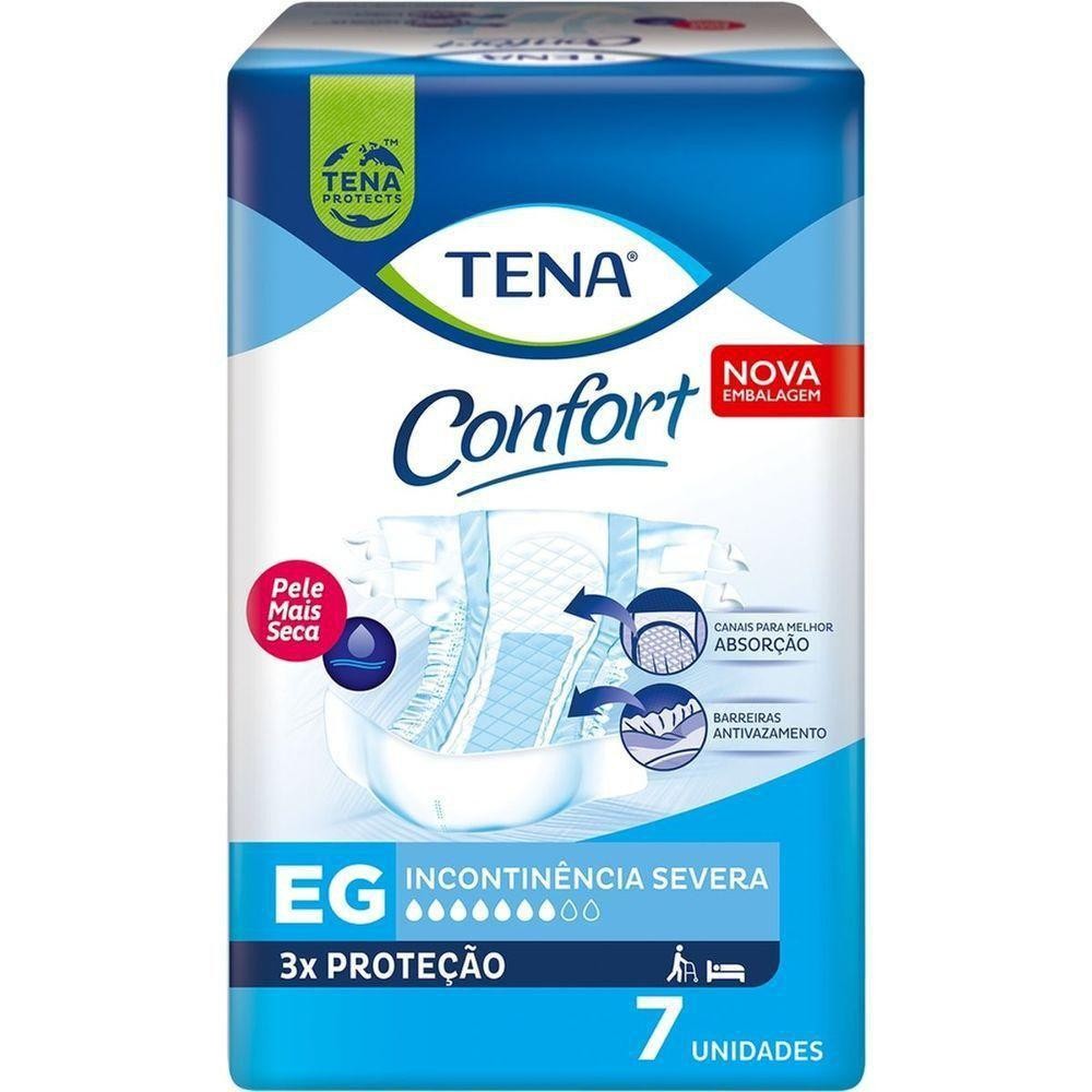 Fralda Geriatrica Tena Confort Eg c/7un