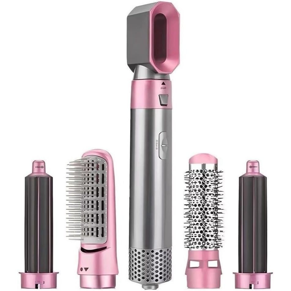 Escova Profissional Secadora 5 em 1 Salão Modeladora Alisadora de Cabelo Anti Frizz Cor Aleatório