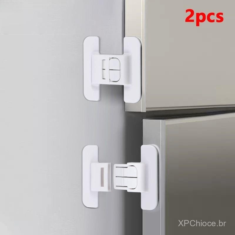 PFG 2 Pçs Crianças Proteção De Segurança Bloqueio De Geladeira Móveis Para Casa Armário Porta Fechaduras Anti-Aberto Dis