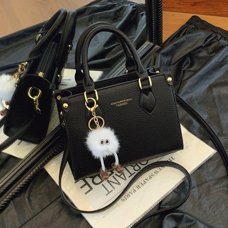 Bolsa feminina simples de cor sólida, bolsa de ombro moderna, versátil, bolsa carteiro, bolsa tote