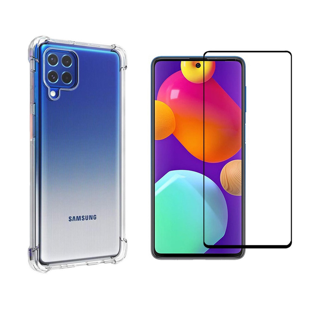 Capa Capinha Anti Impacto Para Galaxy M62 + Película 3D Vidro Temperado em Oferta na Shopee