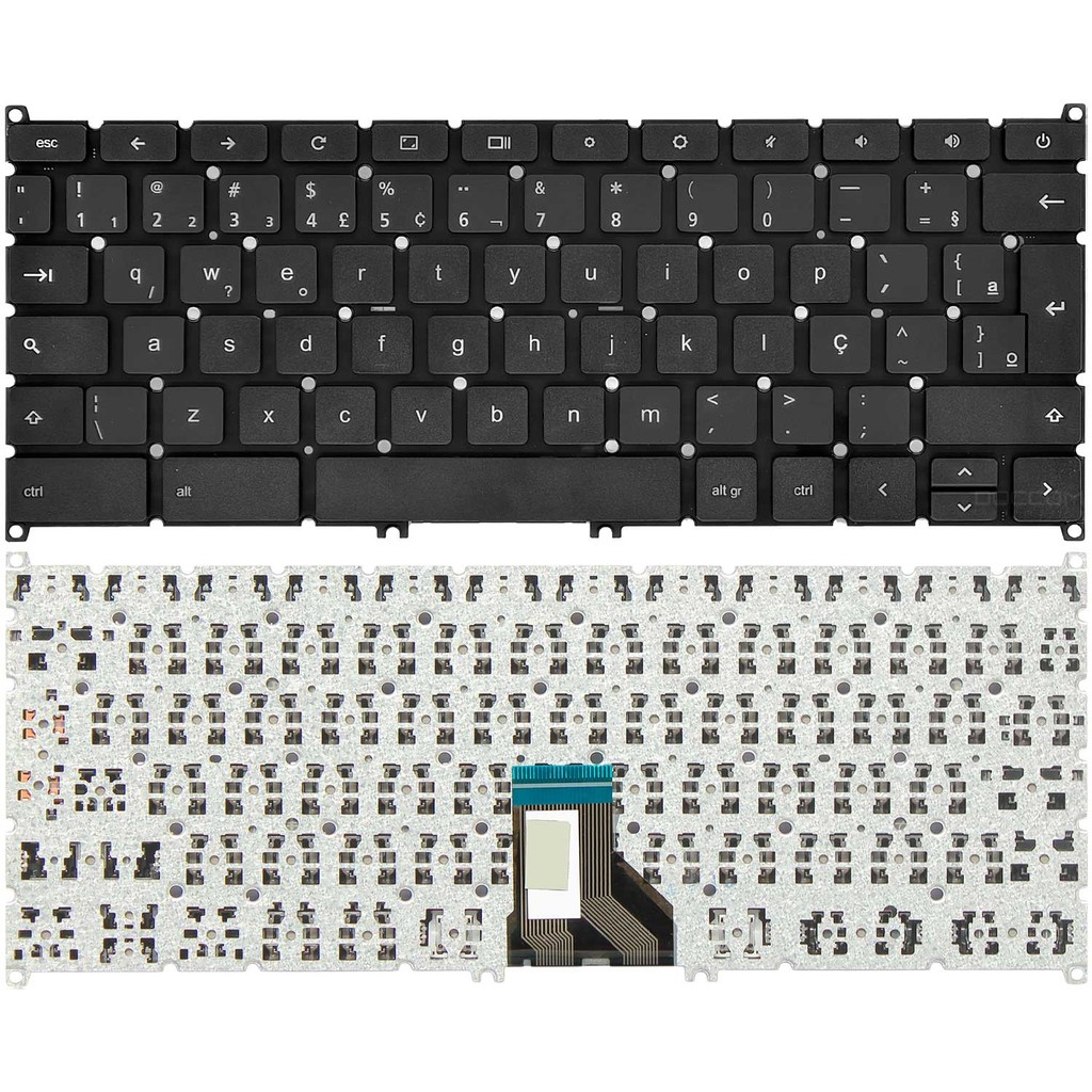 Teclado Compatível Com Notebook Acer Chromebook C3p1 C4pe C720 C730 C730e C740 Nsk-ra0sq Nk.i1117.026 Nk-i1117.025