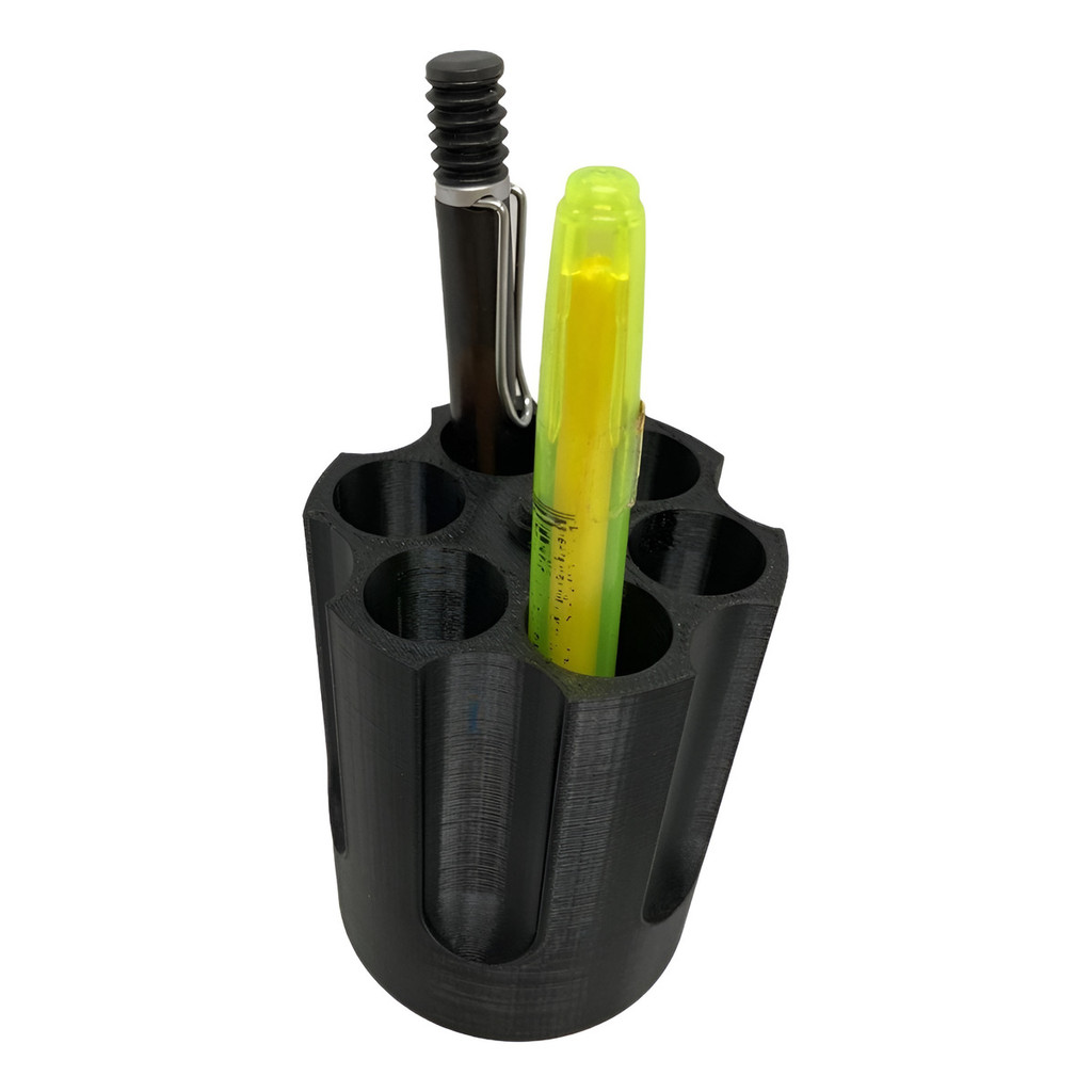 Porta Caneta Tatico De Tambor De Revólver Preto