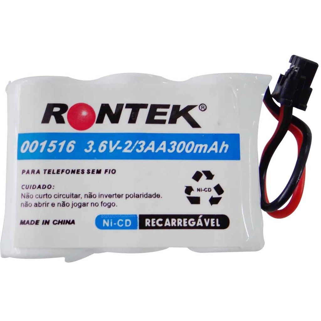 Bateria Recarregavel 3,6V AA 300Mah Telefone S/fio Panasonic