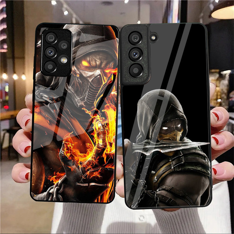 Mortal Kombat 06 Capa De Telefone De Vidro Para Samsung Galaxy A16 A15 A25 A35 A55 A53 A54 A34 A14 A32 A52 4G 5G A56 A54