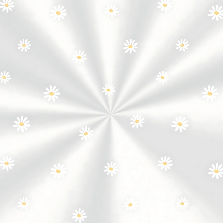 Saco Transparente Decorado - 15x22cm - Margaridas Branco e Amarelo - 100 unidades - Cromus - Rizzo