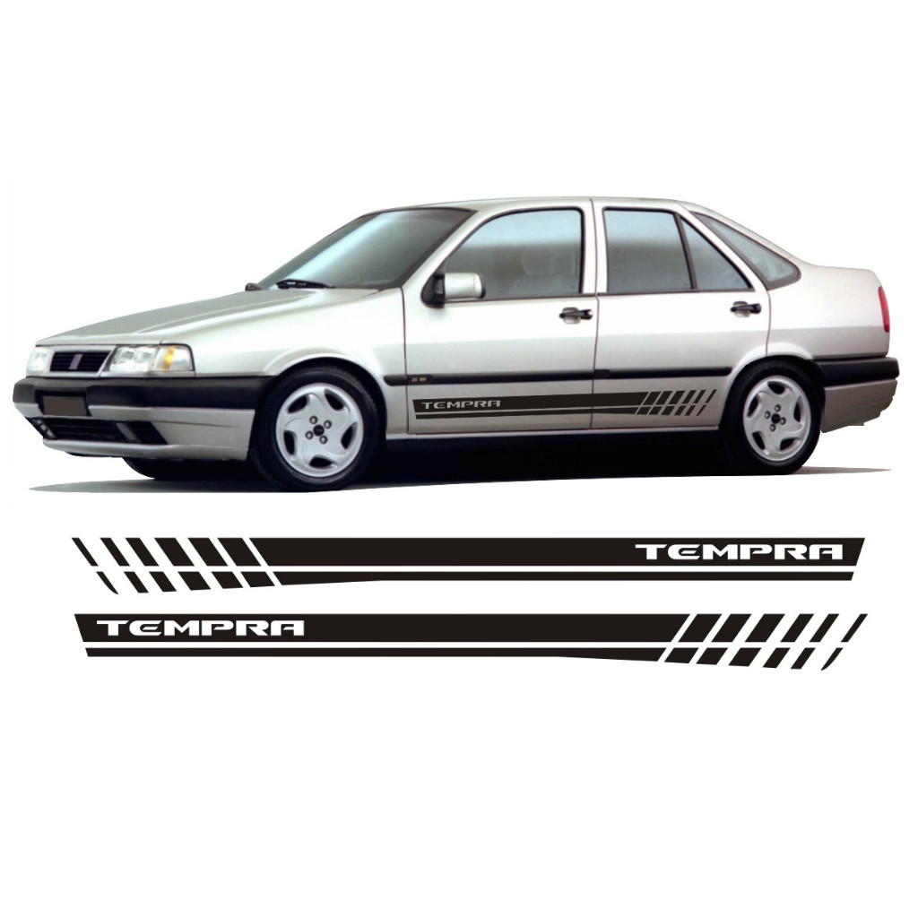 Adesivo Lateral Para Fiat Tempra Faixa Tp1 2 E 4 Portas E Sw Tuning Esportivo