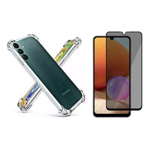 Capa Capinha Anti Impacto Para Galaxy A04s + Película 3D Privacidade Anti Spy Espião em Oferta na Shopee