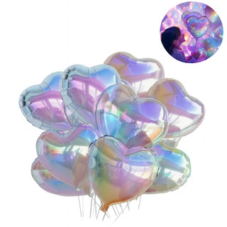 Balão Coração Furta Cor 10" Polegadas  25cm Nacarado  Festa Aniversário Kit de 5,10,15,20,25 Uni