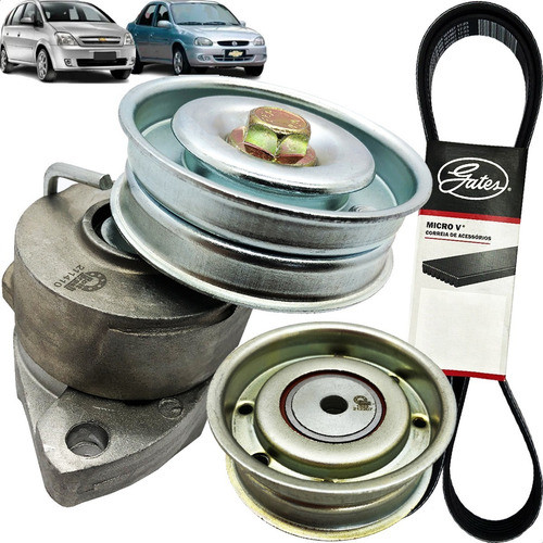 Imagem Kit Correia Alternador Poly V + Rolamento Corsa 1.8 8v 2003