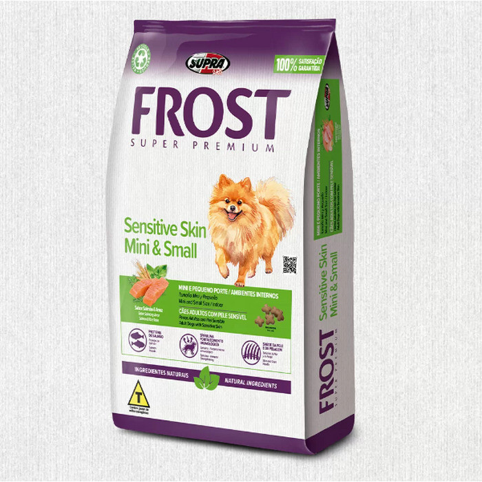 Raçao Frost Cães Mini e Pequenos Sensitive Skin Mini & Small 10.1Kg Pele Sensível