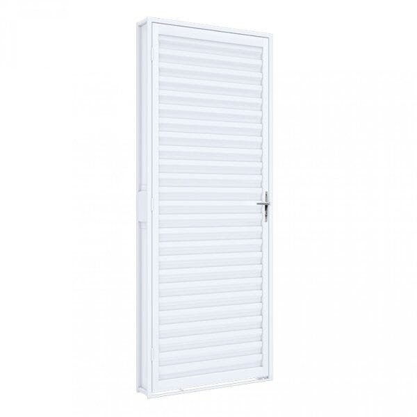 Porta de Aço de Giro Laminada 215x60cm Riobras Branco em Oferta na Shopee