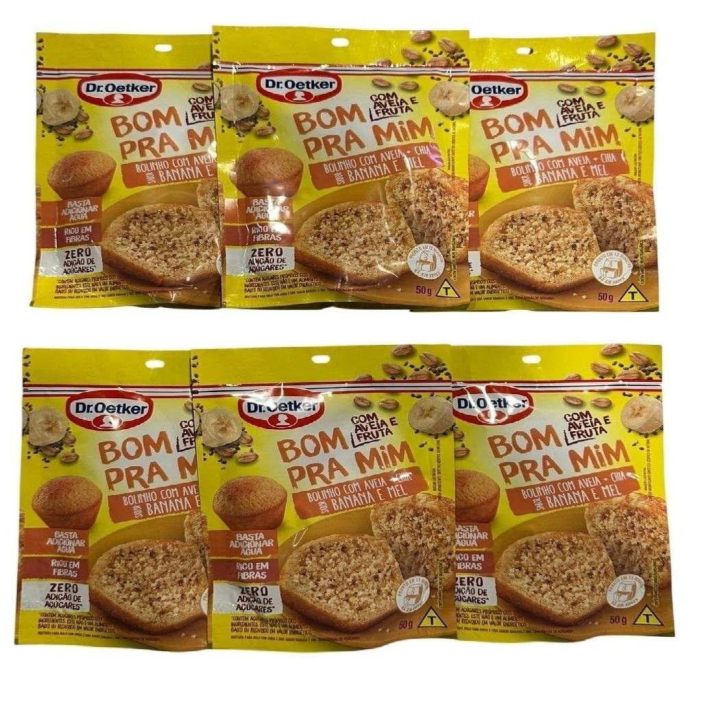 Bolo de Caneca Zero Açúcar Banana, Aveia, Chia e Mel 6un 50g - Dr. Oetker em Oferta na Shopee