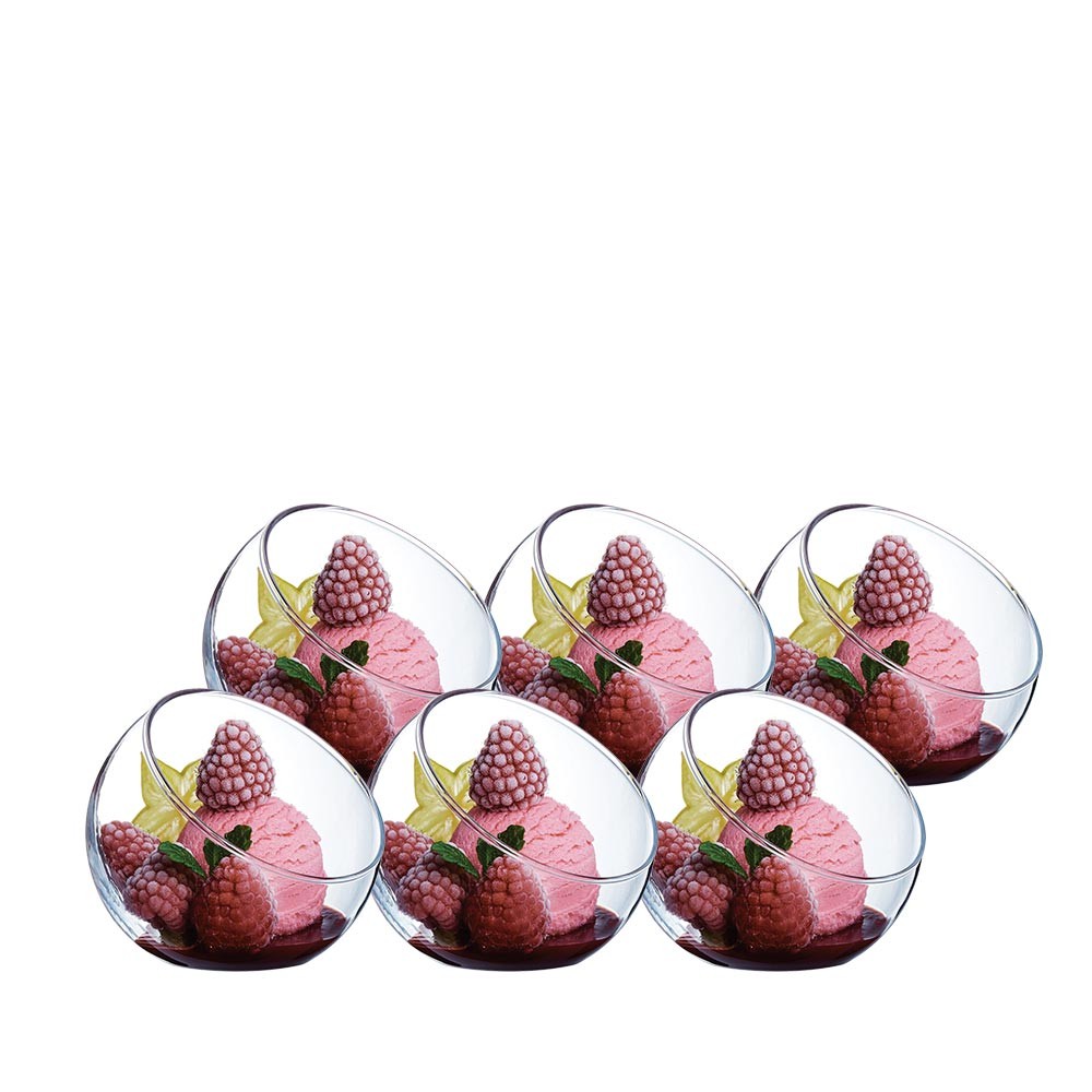 Kit 6 Taça de Vidro Resistente Doce Sorvete Versatile Sobremesa Ice Cream & Sundae 120ml - Arc