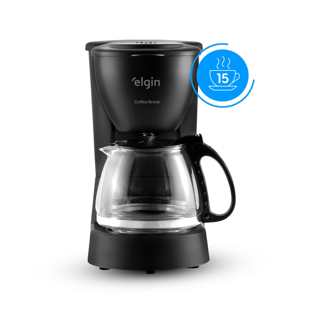 Cafeteira Elétrica Coffee Break 15 Xícaras 110V 600 ml Preta com Jarra de Vidro e Filtro Lavável em Oferta na Shopee