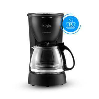 Cafeteira Elétrica Coffee Break 15 Xícaras 110V 600 ml Preta com Jarra de Vidro e Filtro Lavável em Oferta na Shopee