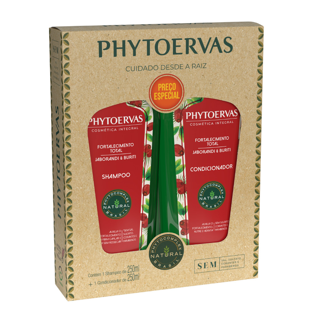 Kit Shampoo+Condicionador Phytoervas Fortalecimento Total 250ml em Oferta na Shopee