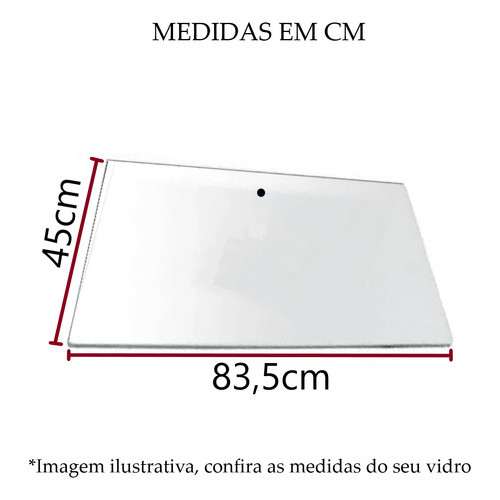 Vidro Frangueira Assadeira Venâncio C/furo 20 Frango Sgf 2835x450 5mm