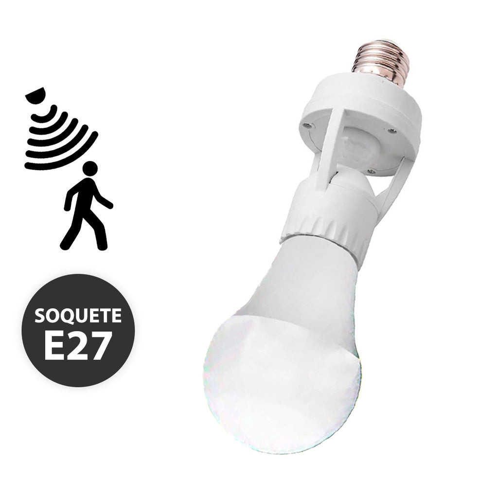Sensor De Presença Com Fotocélula E27 Para Iluminação