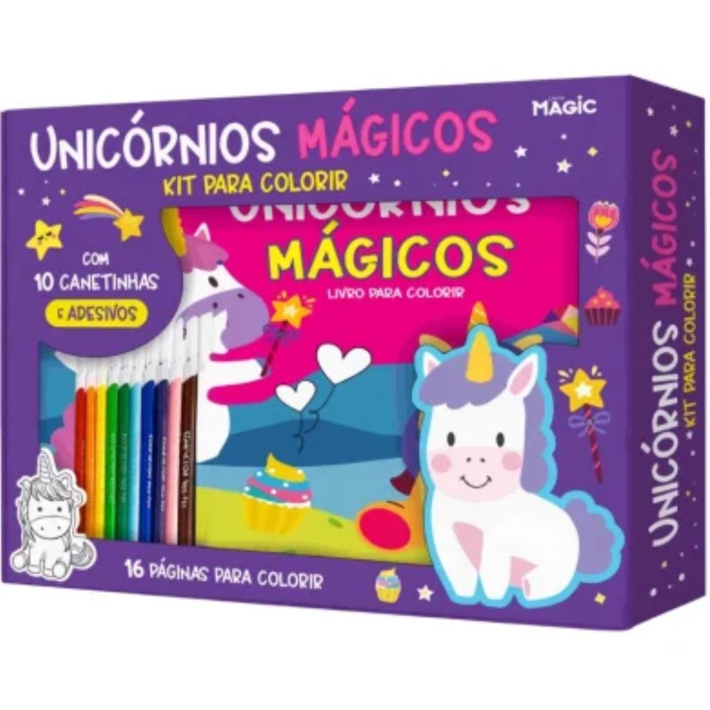 Amigos Unicórnios | Kit para Colorir