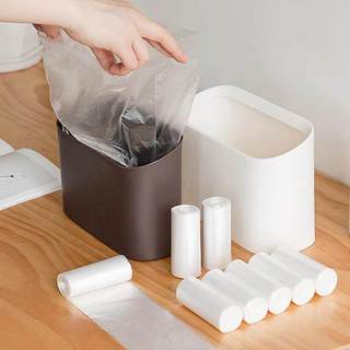 Saco de lixo de mesa pequeno transparente branco doméstico Mini saco de lixo carro lata de lixo saco de plástico de